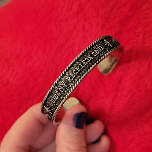 Relentless Betrayal Stainless Steel Cuff Bracelet